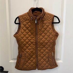 Quilted Brown Vest w/ Gold Accents